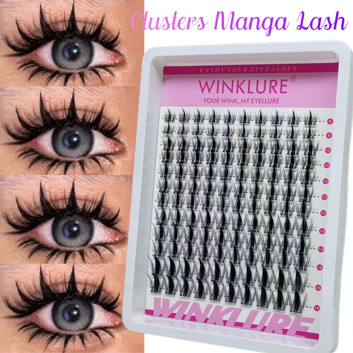 Individual Lash Tray - WINKLURE Manga Lash Clusters Kit Cat