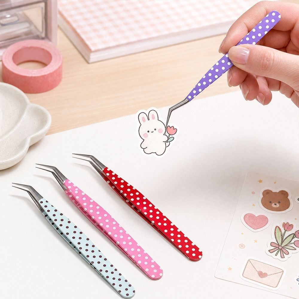 Lash Mapping Sticker - Stainless Steel Curved Stickers Tweezers High