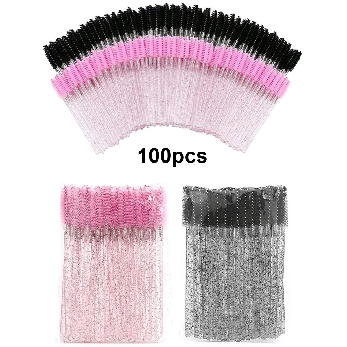 Eyelash Extension Vendor - 100pcs Disposable Eyelash Brushes Spoolies Micro