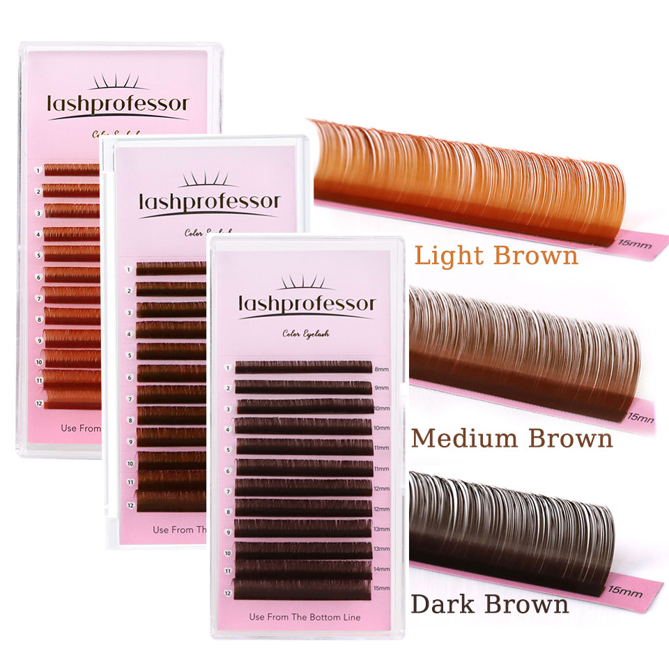 Eyelash Extension Natural Classic - Cocoa Chocolate Brown Eyelashes Individual Classic