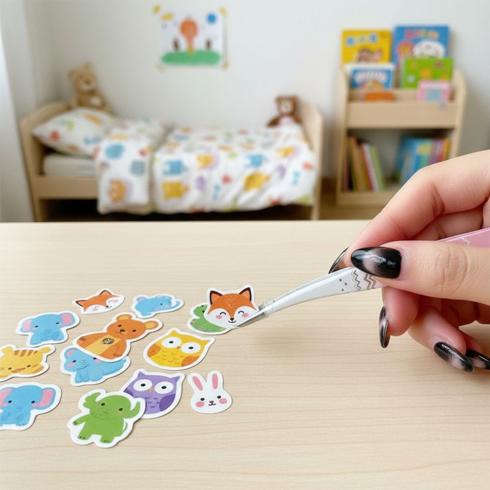 Lash Mapping Sticker - Stainless Steel Curved Stickers Tweezers High