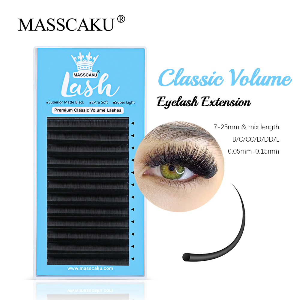 MASSCAKU 0.05/0.07/0.10/0.15mm - Eyelash Extension Natural Classic review and price