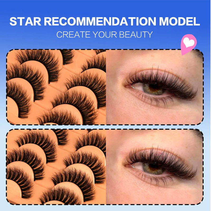 10 Pairs Lashes 6D Faux Mink E - Faux Mink Lash review and price