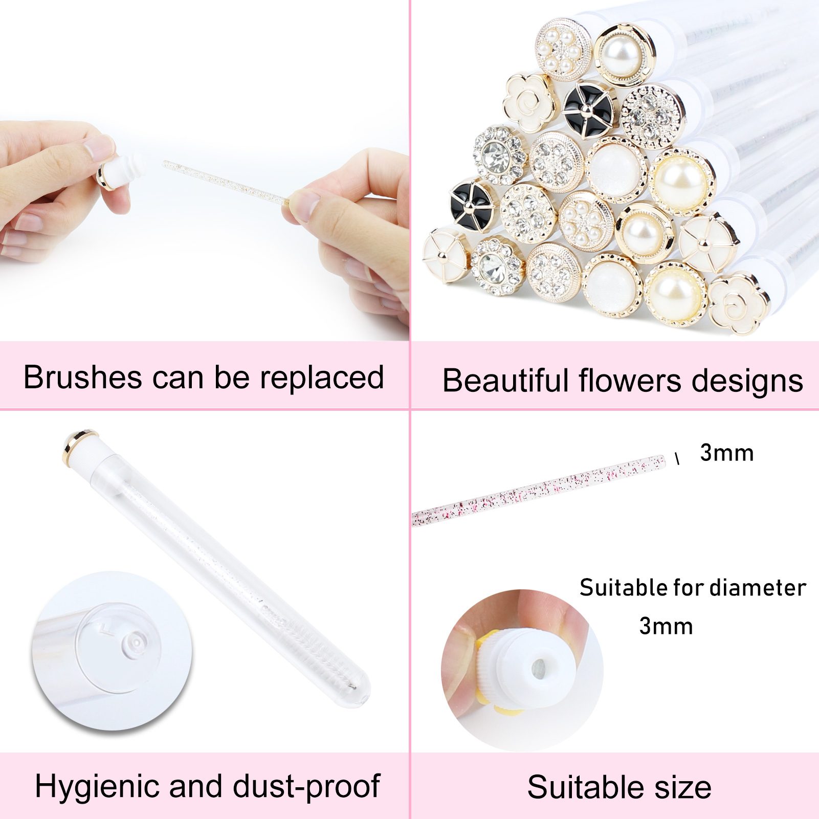 Mascara Wands Tube 20pcs Reusa - Eyelash Extension Vendor review and price