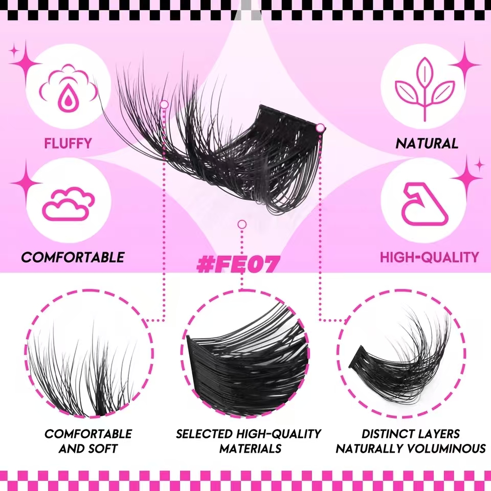 QIUNING Lash Clusters Kit Indi - Individual Lash Tray review and price