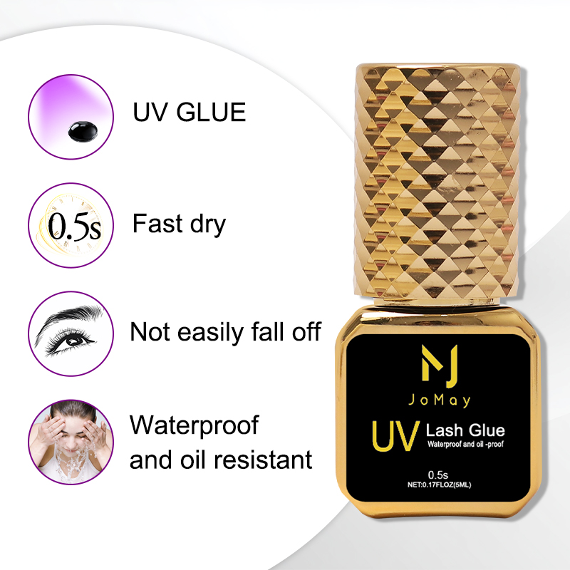 JOMAY Black UV Lash Glue 0.5S  - Eyelash Extension Glue For Sensitive Eyes review and price