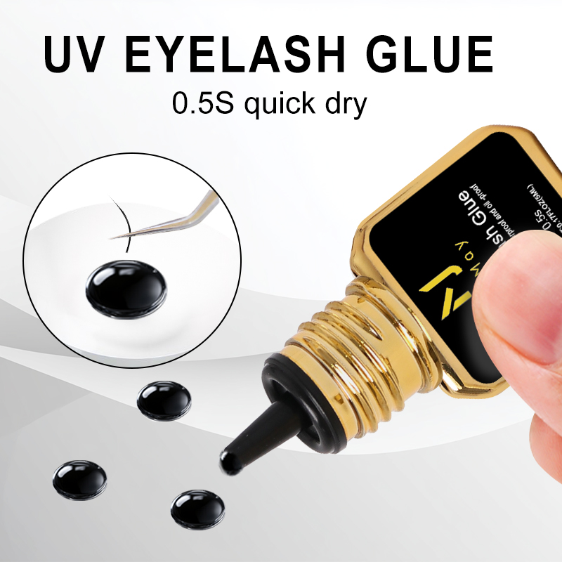 JOMAY Black UV Lash Glue 0.5S  - Eyelash Extension Glue For Sensitive Eyes review and price
