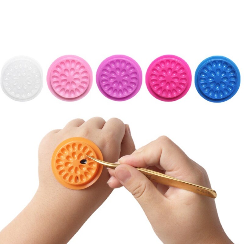 100pcs Eyelash Glue Holder Eye - Individual Lash Tray review and price