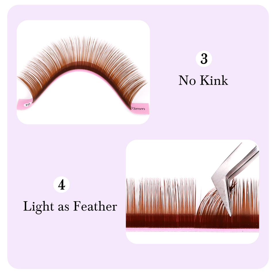 Cocoa Chocolate Brown Eyelashe - Eyelash Extension Natural Classic review and price