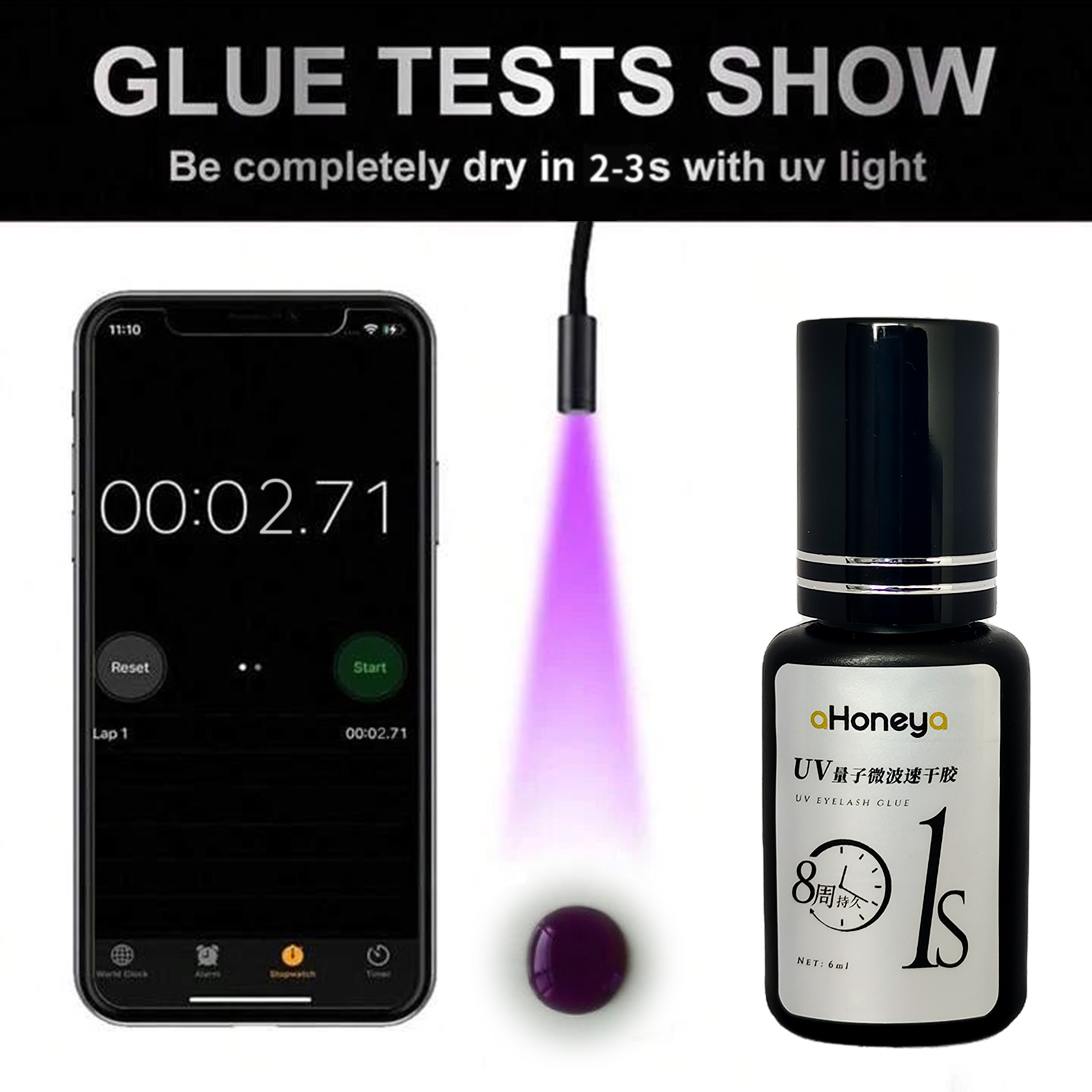 Salon UV Eyelash Grafting Glue - Eyelash Extension Glue For Sensitive Eyes review and price