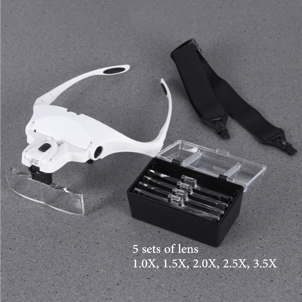 5 Lens Adjustable Magnifier Ey - Eyelash Extension With Glasses review and price