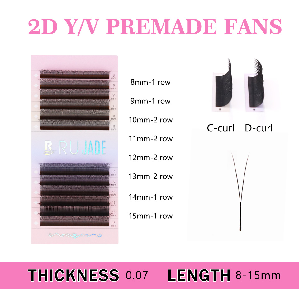 RUJADE 2D Y Shape Lashes Mesh  - Eyelash Extension Single Lash review and price